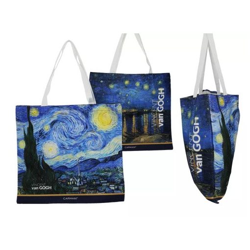 Textiltáska 40x43cm, Van Gogh: Csillagos éj