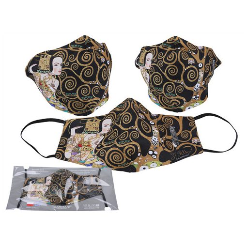 Textilmaszk 18,5x13,5cm, polyester, Klimt:Várakozás (nem orvosi célra)