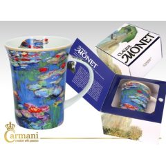 Porcelánbögre 350ml,Monet: Vízililiom