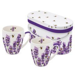 Porcelánbögre 0,35L dobozban 2db-os, Bees & Lavender